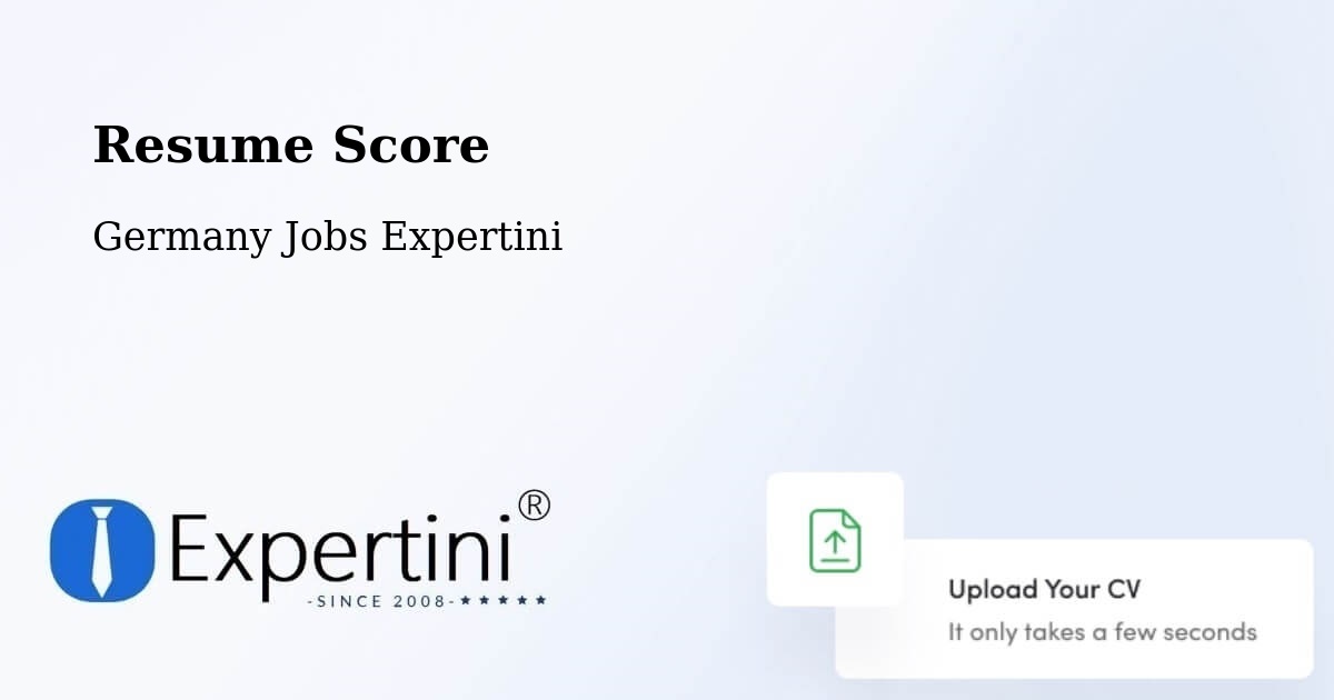 Resume Score & Job Description Match Tool – Celle - Germany Jobs Expertini
